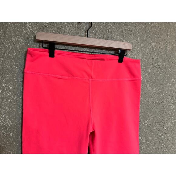 Fabletics Define PowerHold Mid-Rise Capri Cropped Leggings XL Neon Coral - Picture 5 of 9